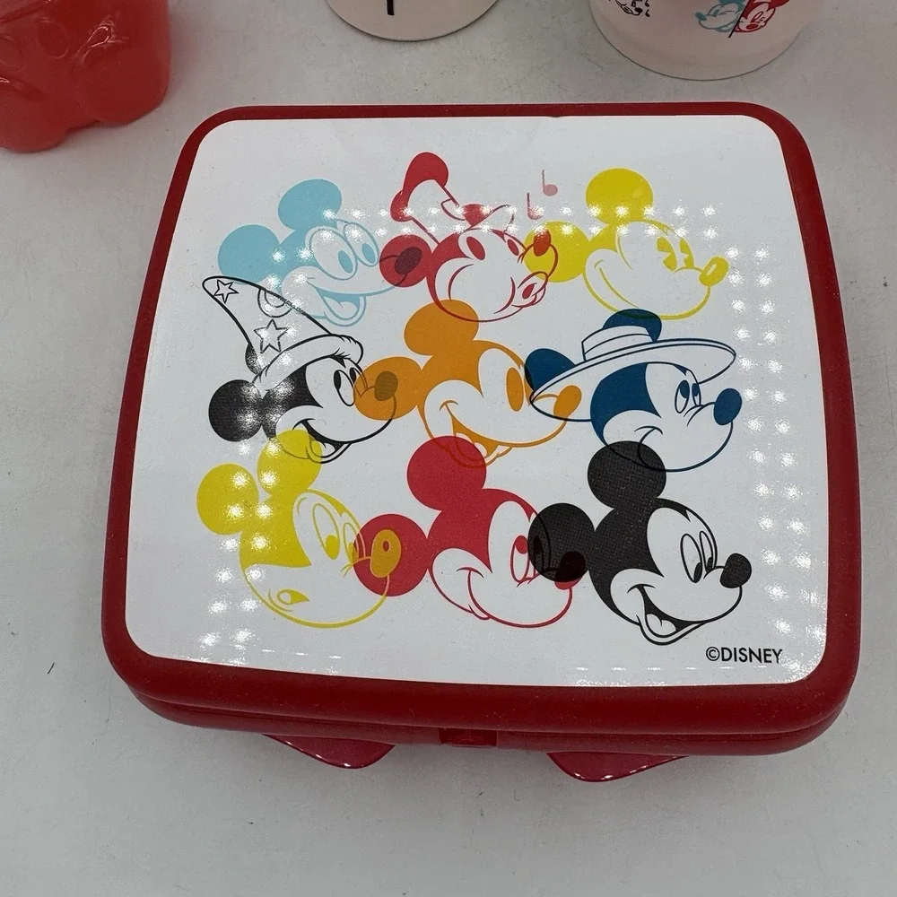 Tupperware Disney Mickey Ears Through The Years Lunch Set & 2 Mini Eco Water Bot